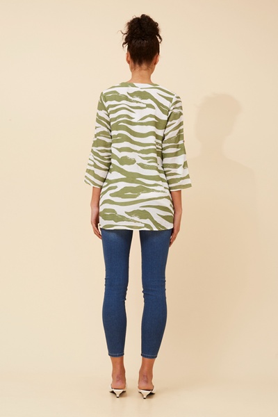 RUBY ABSTRACT PRINT TOP
