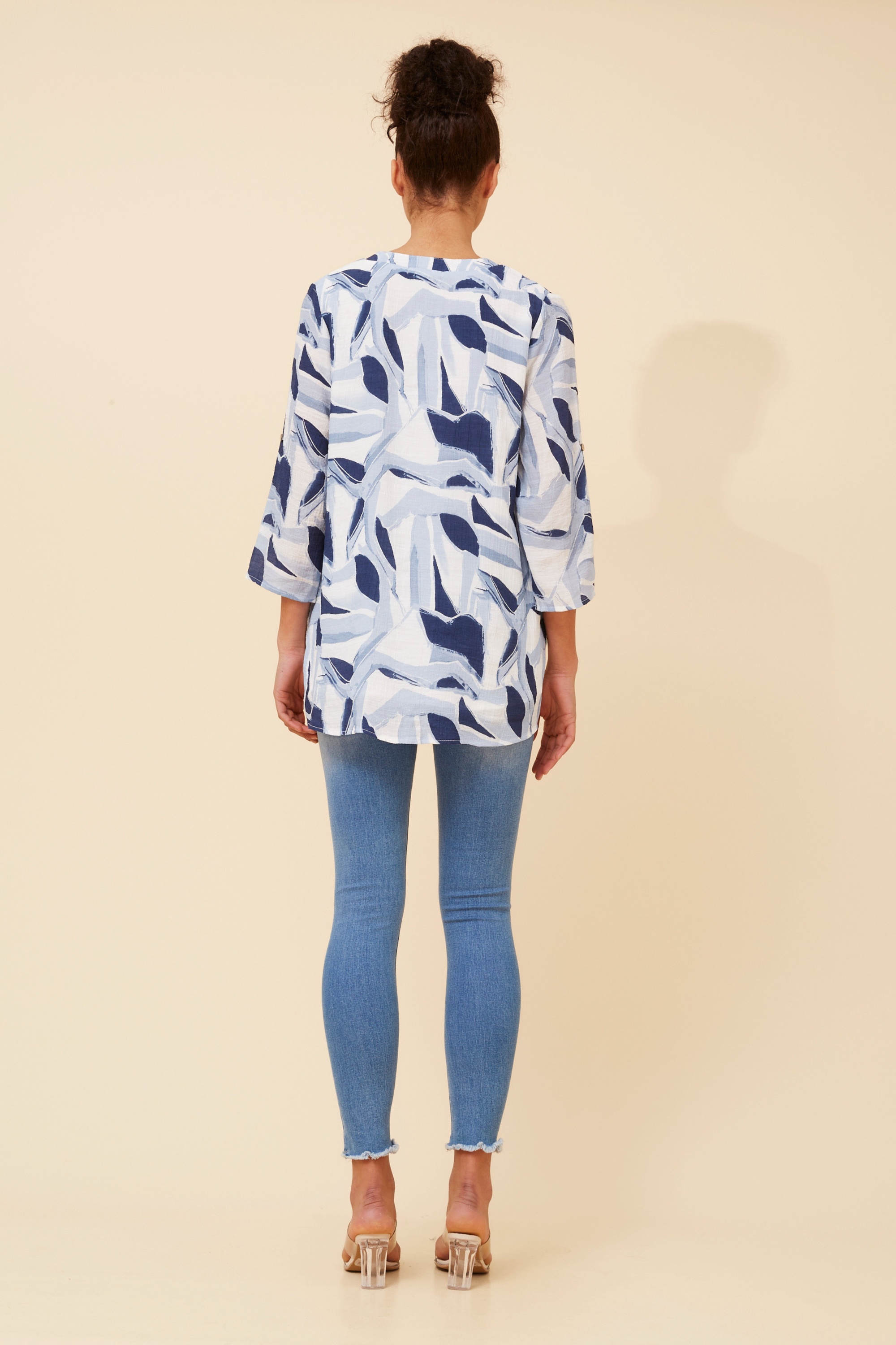 RUBY ABSTRACT PRINT TOP