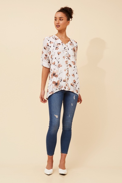 RUBY FLORAL PRINT TOP