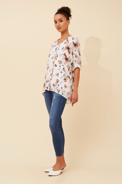 RUBY FLORAL PRINT TOP