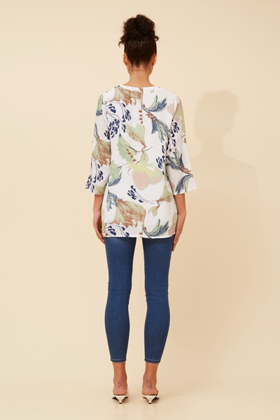 RUBY LEAF PRINT TOP