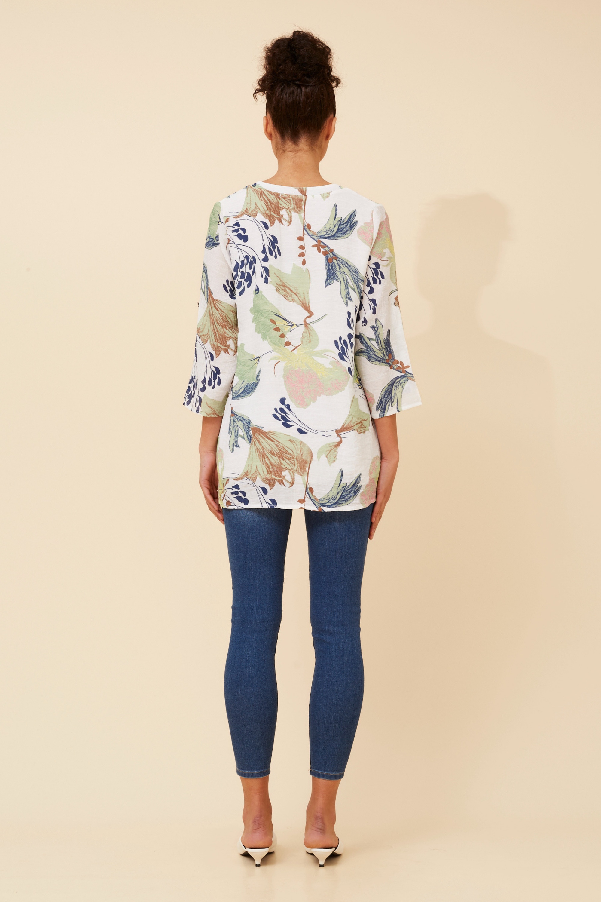 RUBY LEAF PRINT TOP