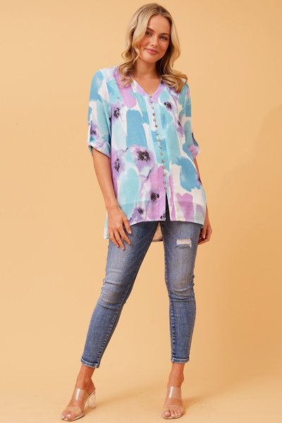 RUBY ROLL-UP SLEEVE TOP