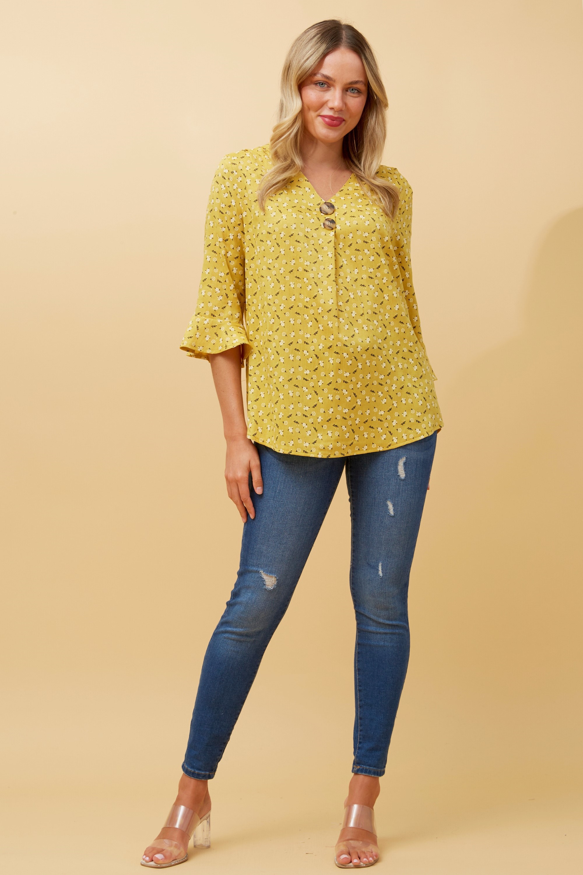 Ditsy print outlet top