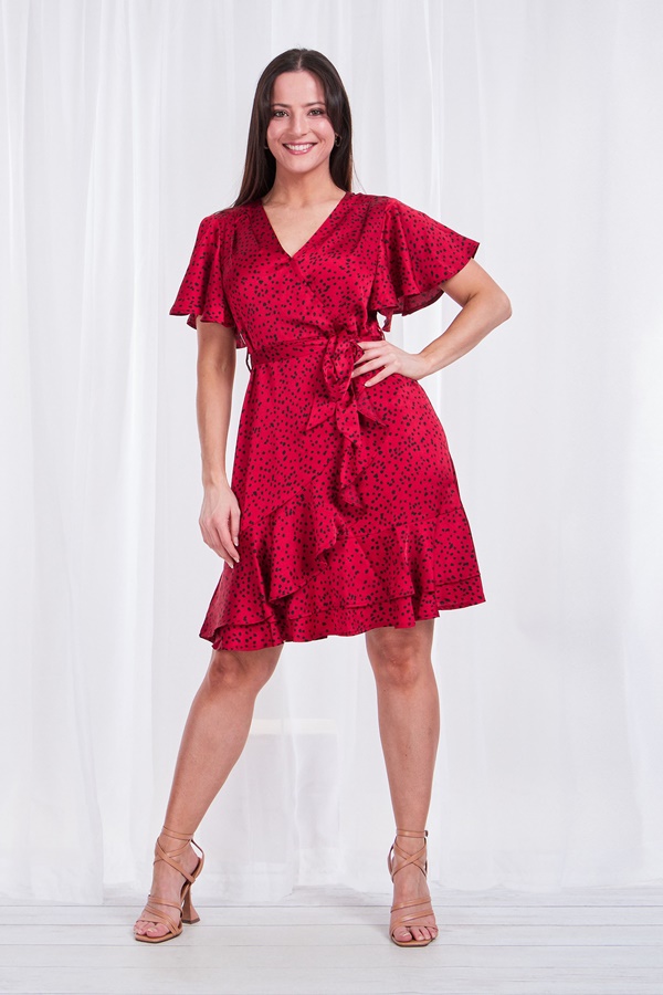Ruffle Wrap Dress