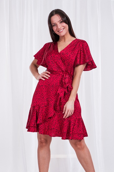 Ruffle Wrap Dress