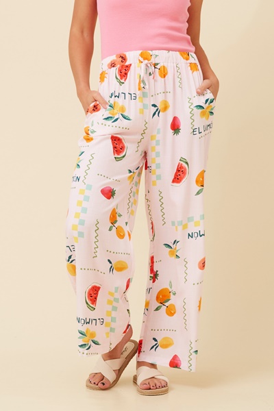 RUFUS FRUIT PRINT PANTS