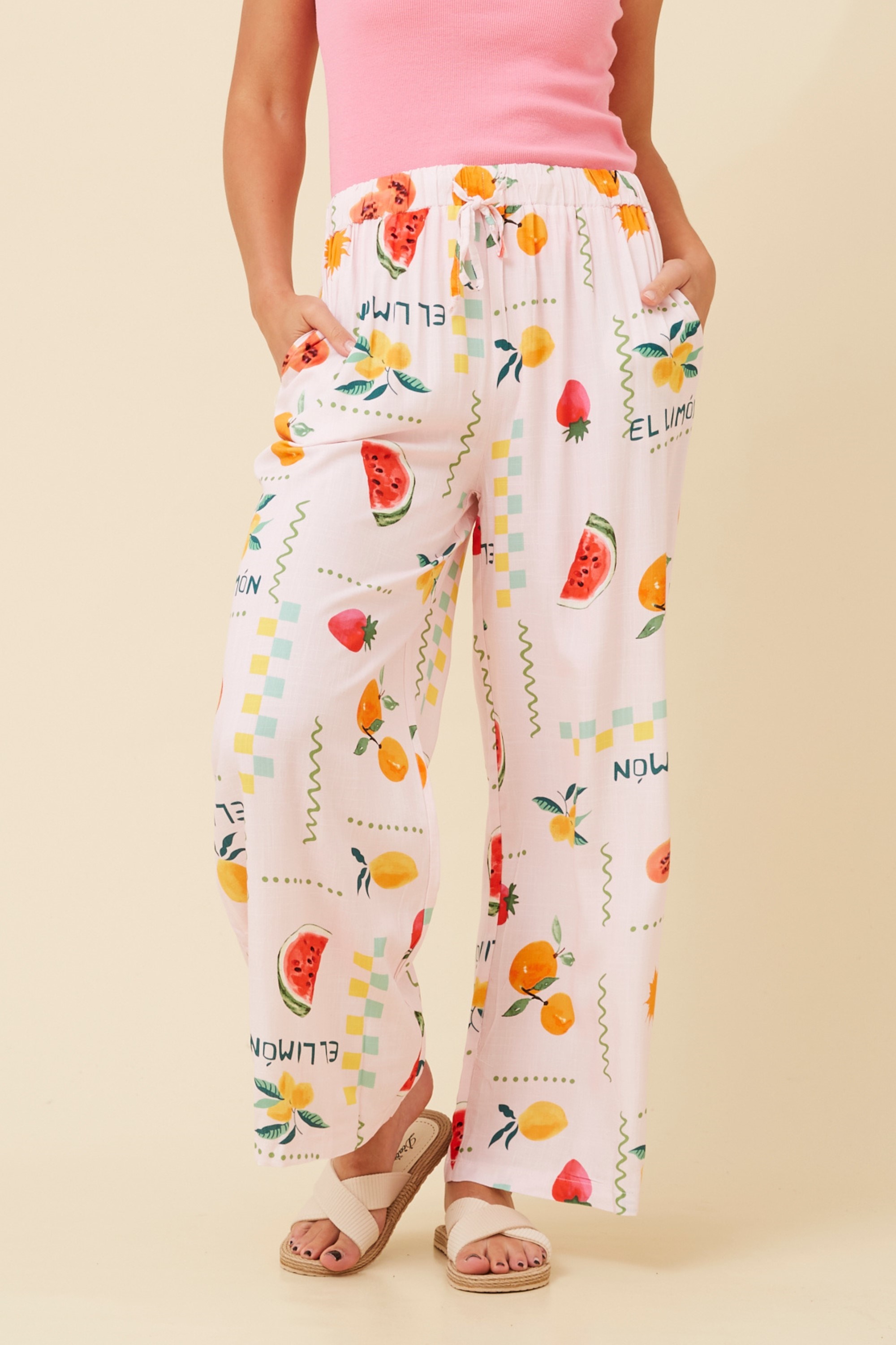 RUFUS FRUIT PRINT PANTS