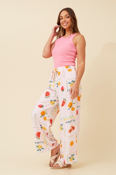 RUFUS FRUIT PRINT PANTS