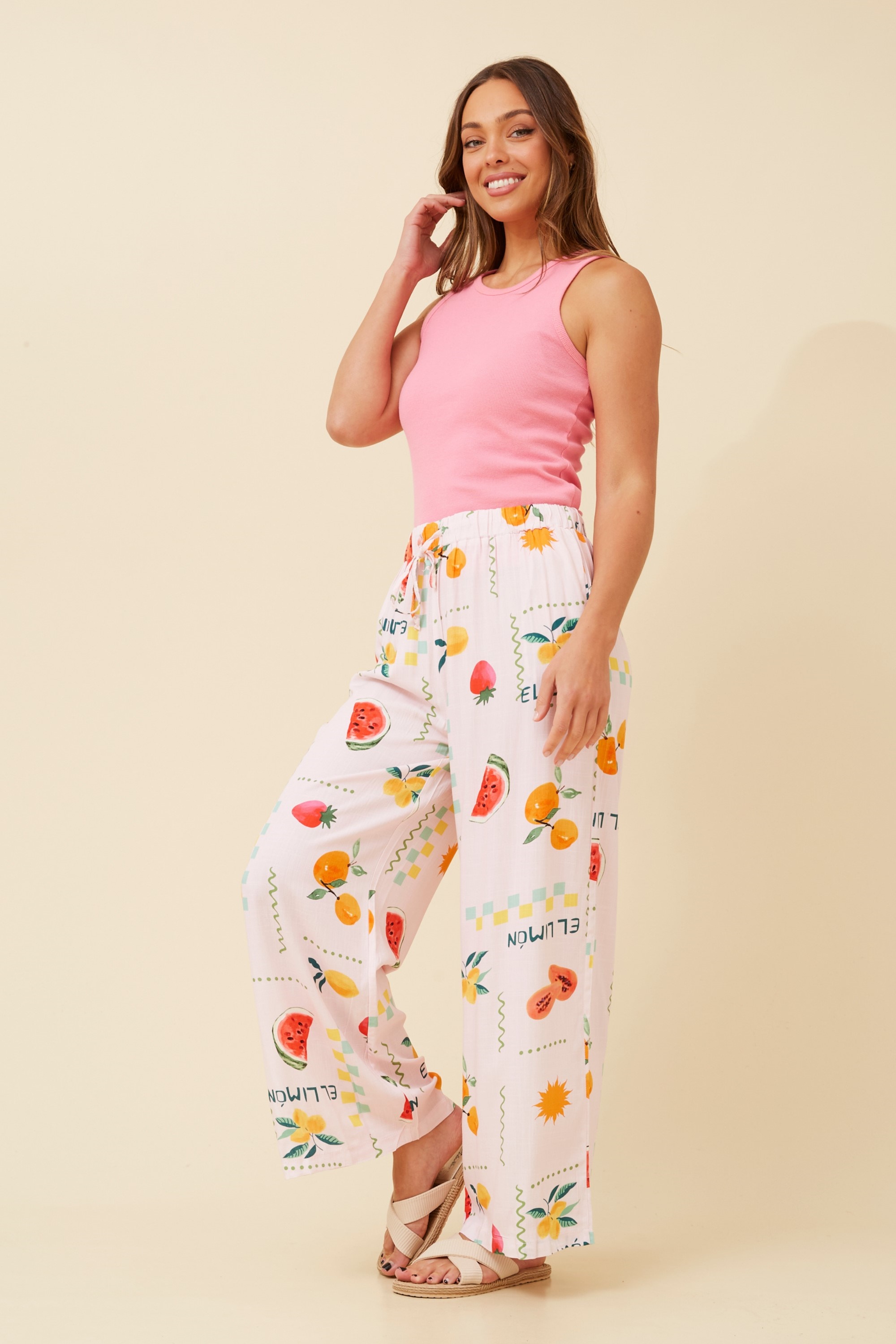 RUFUS FRUIT PRINT PANTS