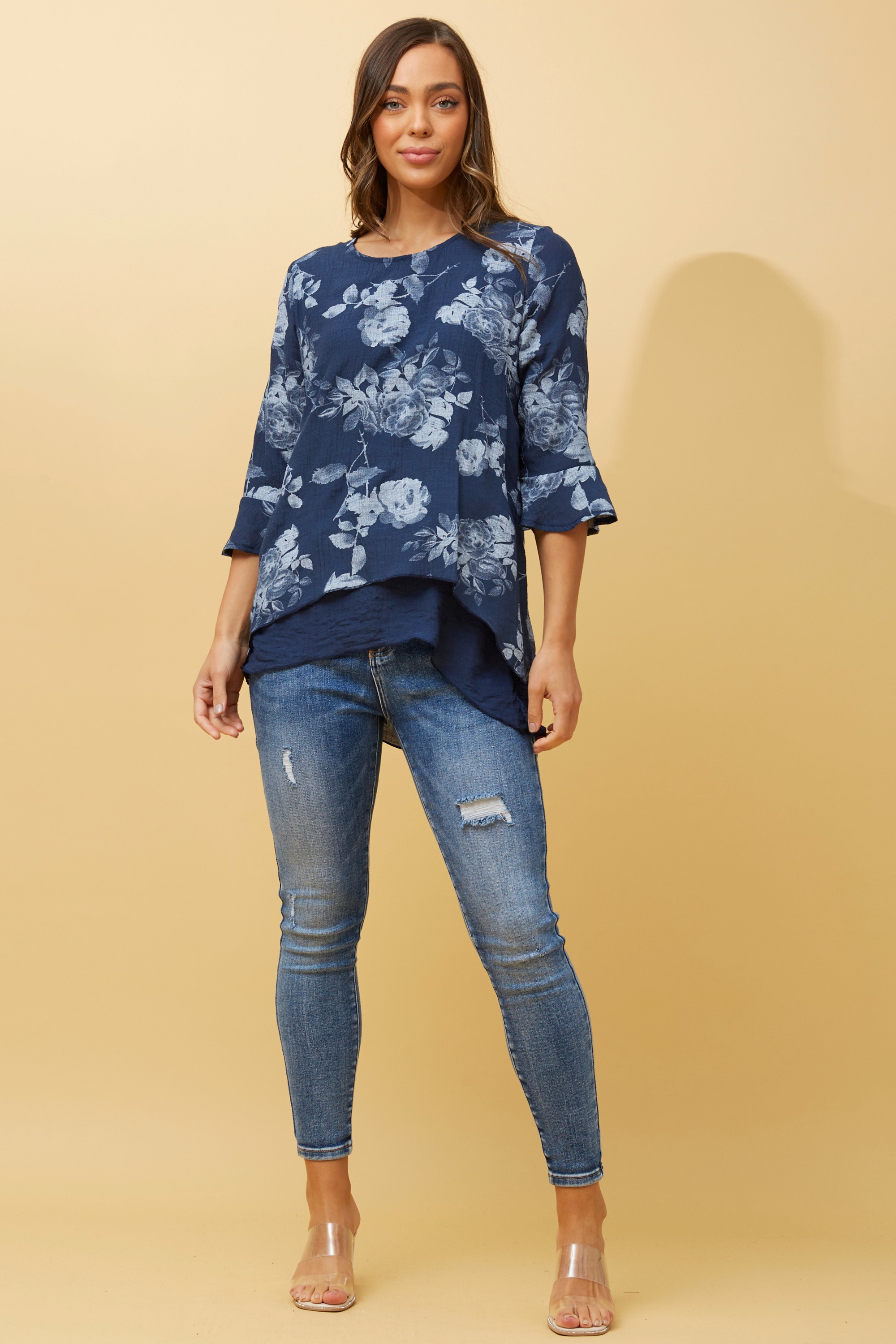 RUMI DOUBLE LAYER FLORAL TOP