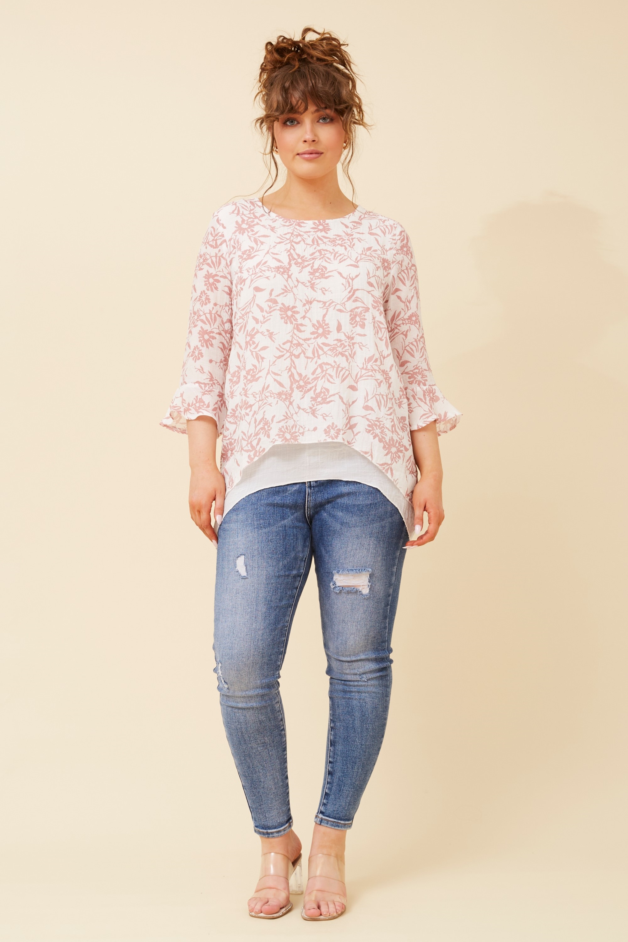 RUMI DOUBLE LAYER FLORAL TOP