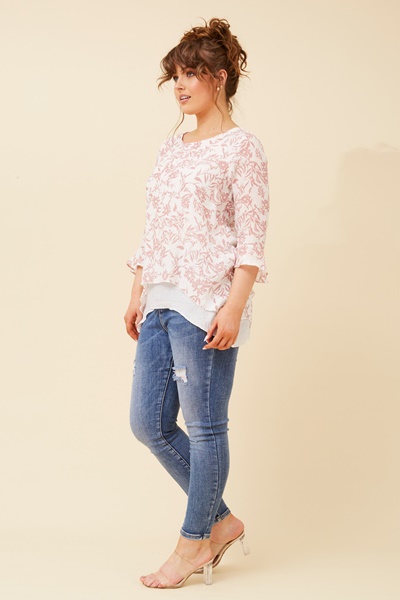 RUMI DOUBLE LAYER FLORAL TOP