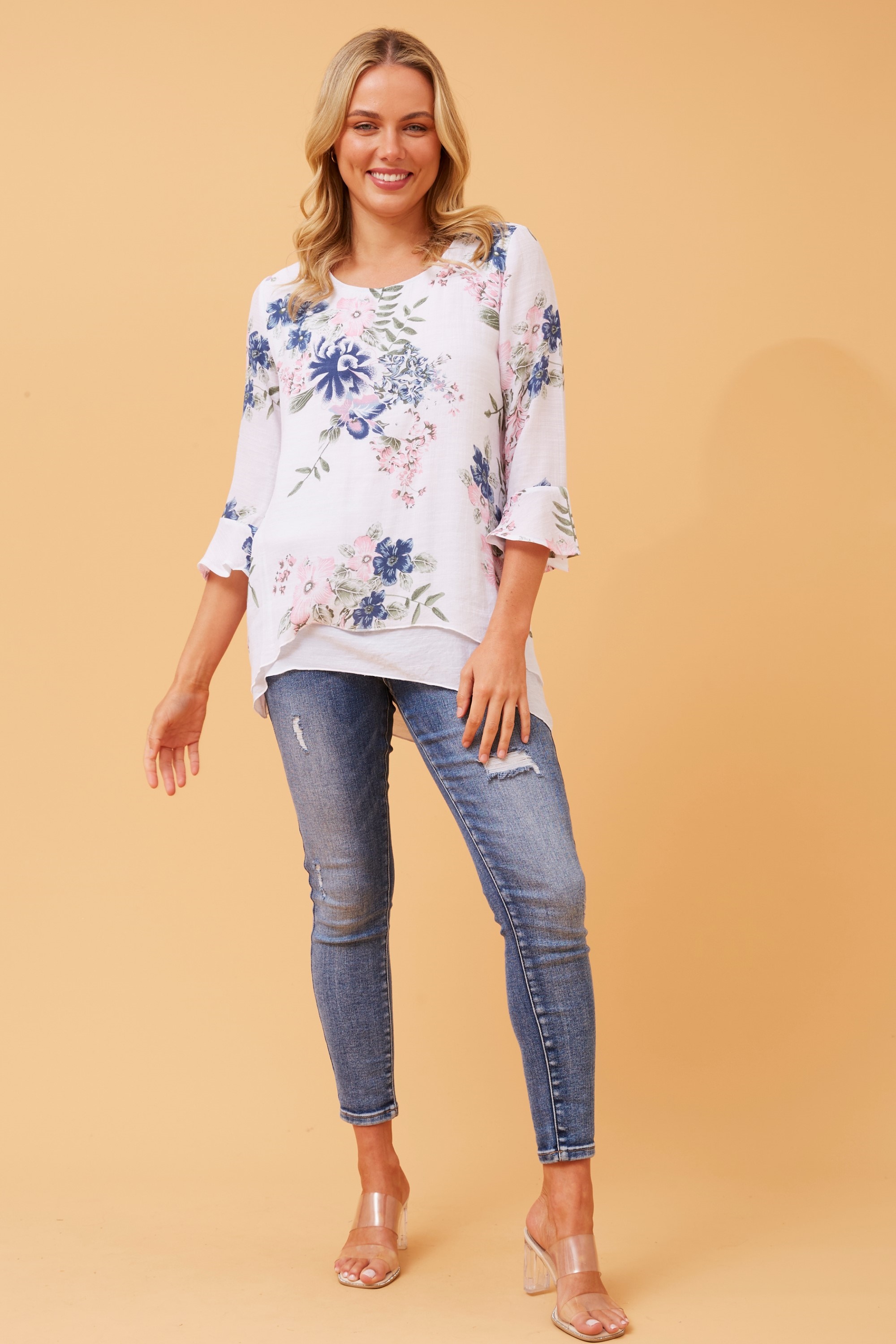 RUMI DOUBLE LAYER FLORAL TOP