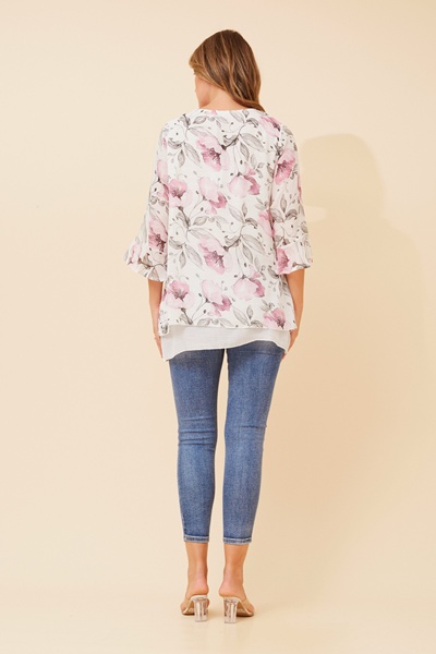 RUMI FLORAL DOUBLE LAYER TOP