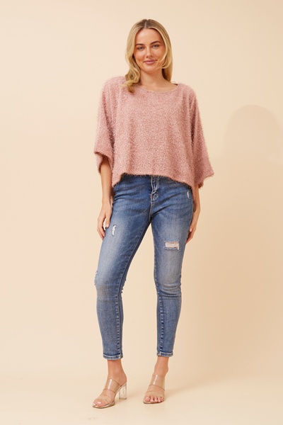 RUSHANA EYELASH YARN TOP