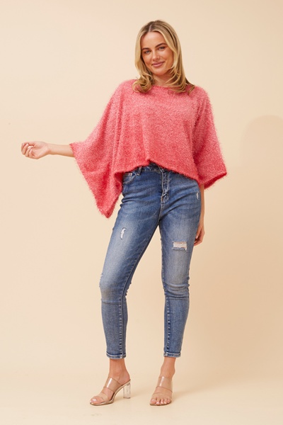RUSHANA EYELASH YARN TOP