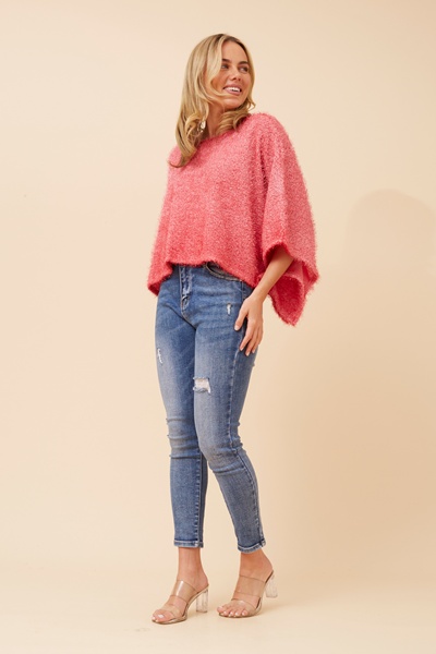 RUSHANA EYELASH YARN TOP