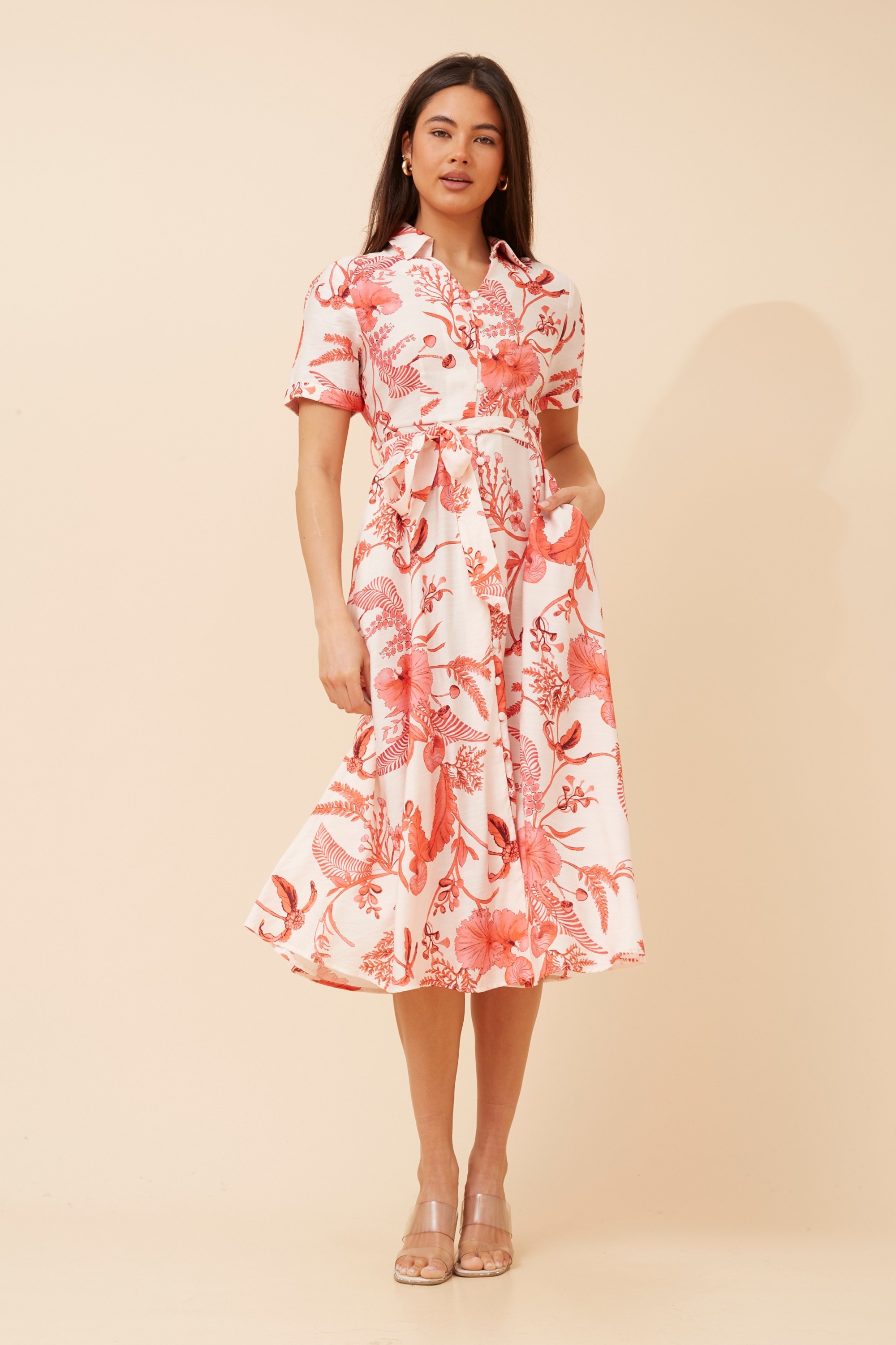 RUTHIE PRINTED SHIRT DRESS