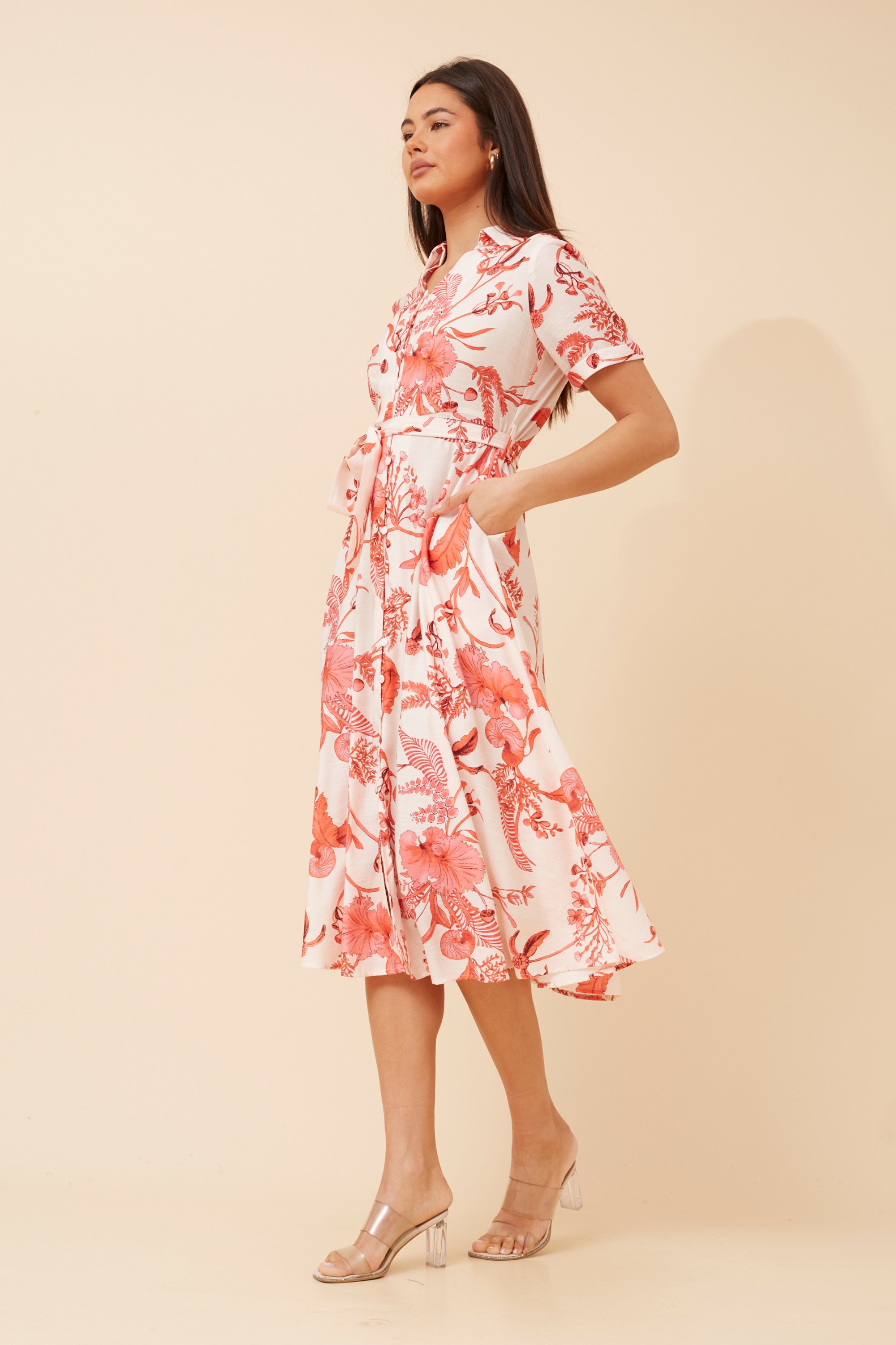 RUTHIE PRINTED SHIRT DRESS