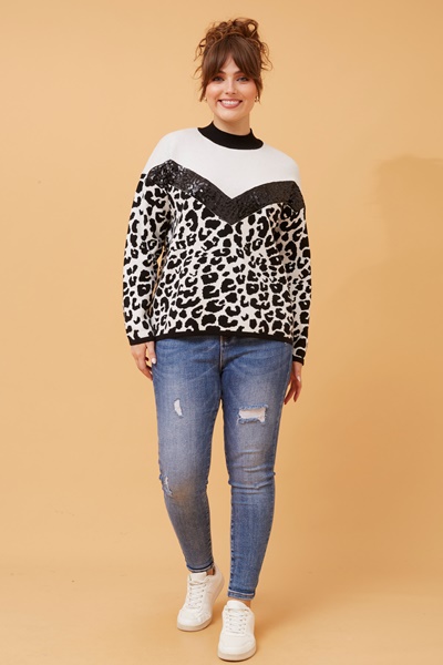 RUZINA SEQUIN DETAIL KNIT JUMPER