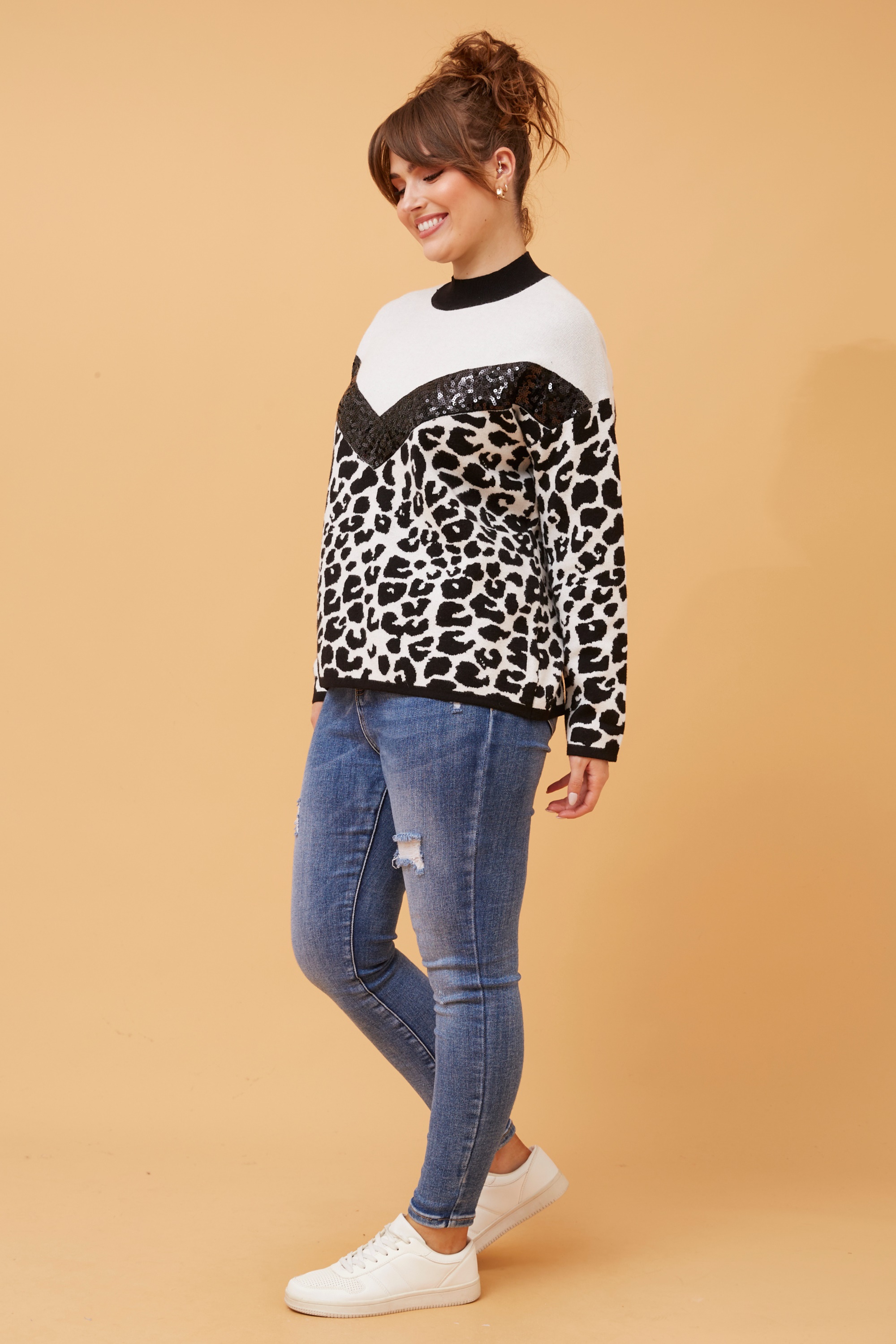 RUZINA SEQUIN DETAIL KNIT JUMPER