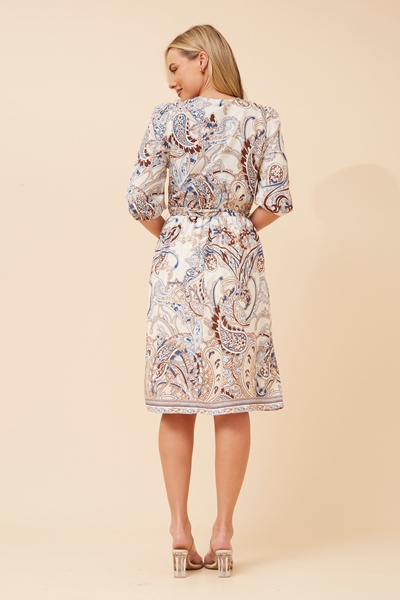 RYA PAISLEY PRINT DRESS