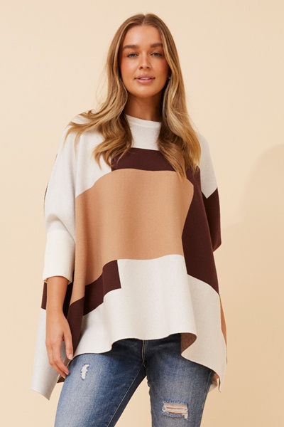 RYKER COLOUR BLOCK KNIT PULLOVER