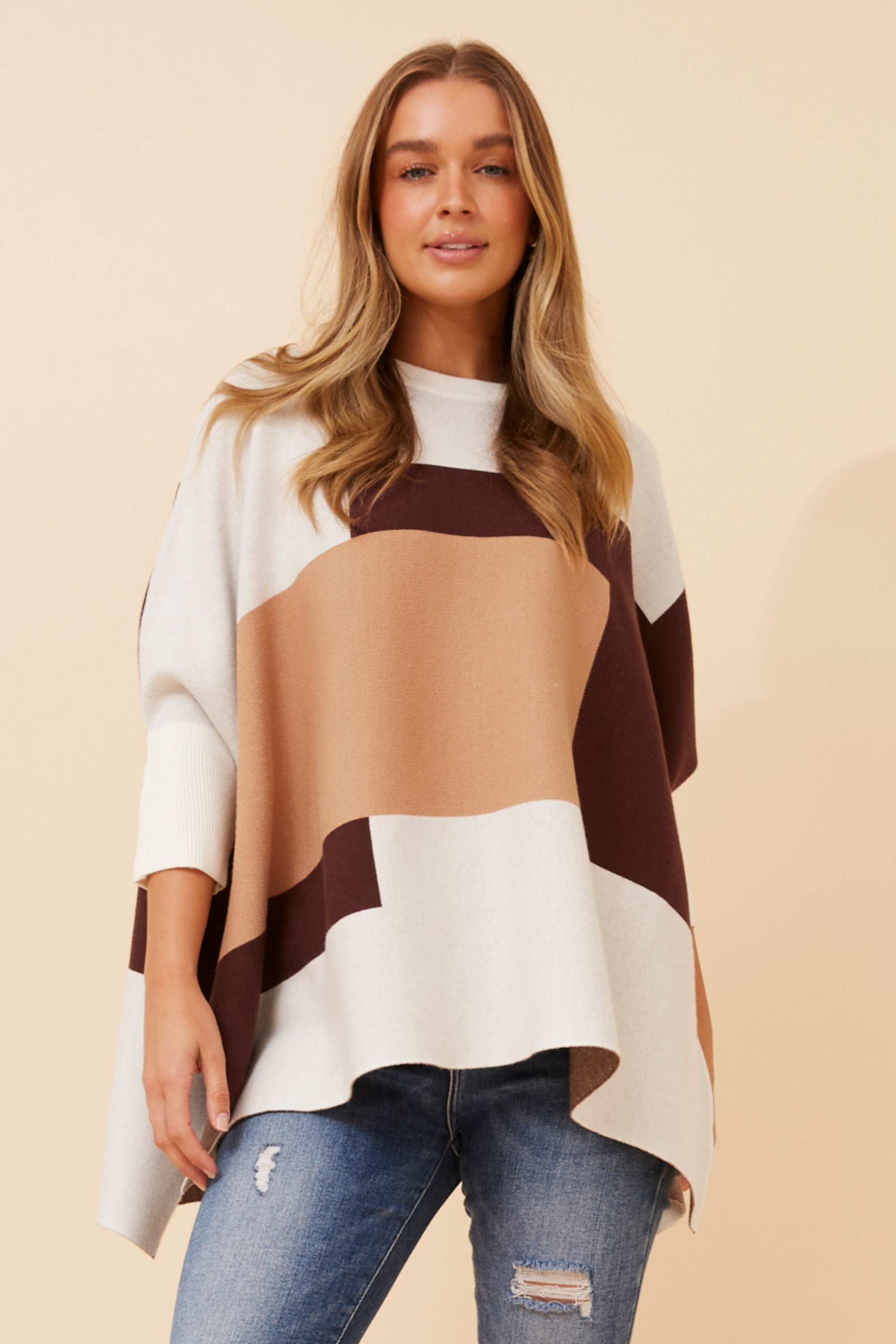 RYKER COLOUR BLOCK KNIT PULLOVER