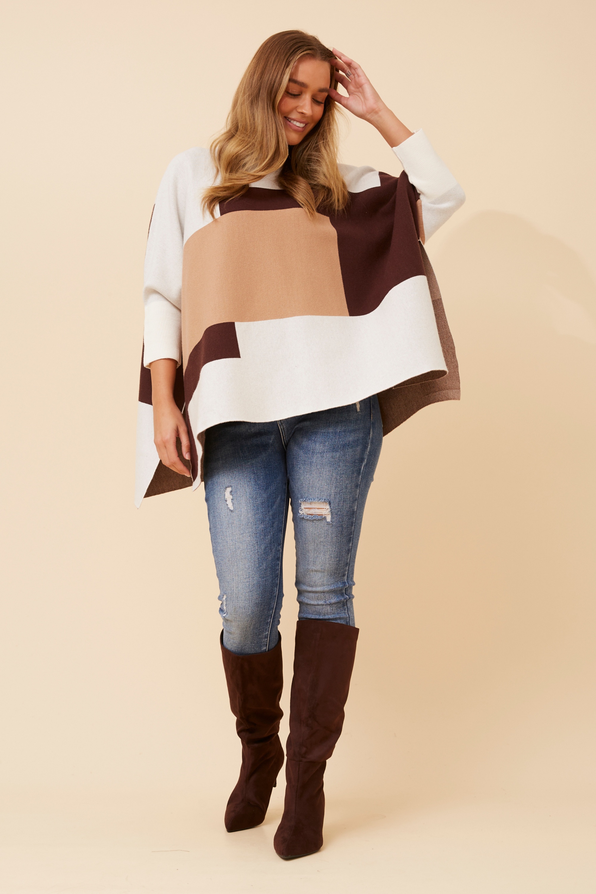 RYKER COLOUR BLOCK KNIT PULLOVER