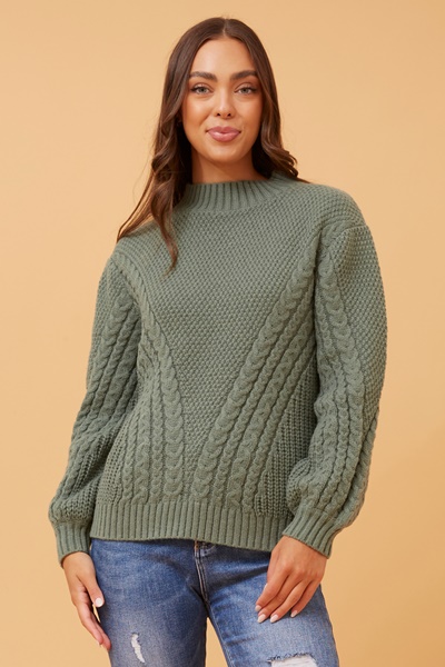 RYNLEE CABLE KNIT JUMPER
