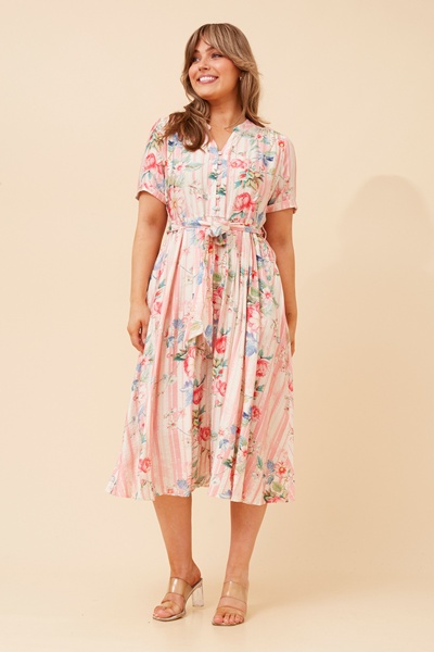 SABLE FLORAL MIDI DRESS