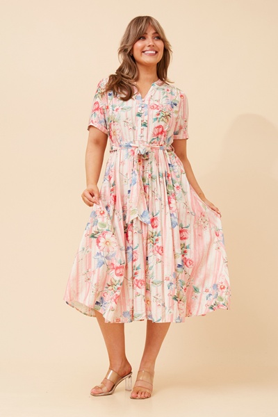 SABLE FLORAL MIDI DRESS