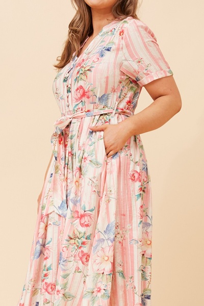 SABLE FLORAL MIDI DRESS