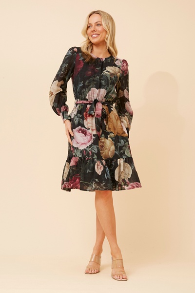 SAFIA FLORAL PRINT DRESS