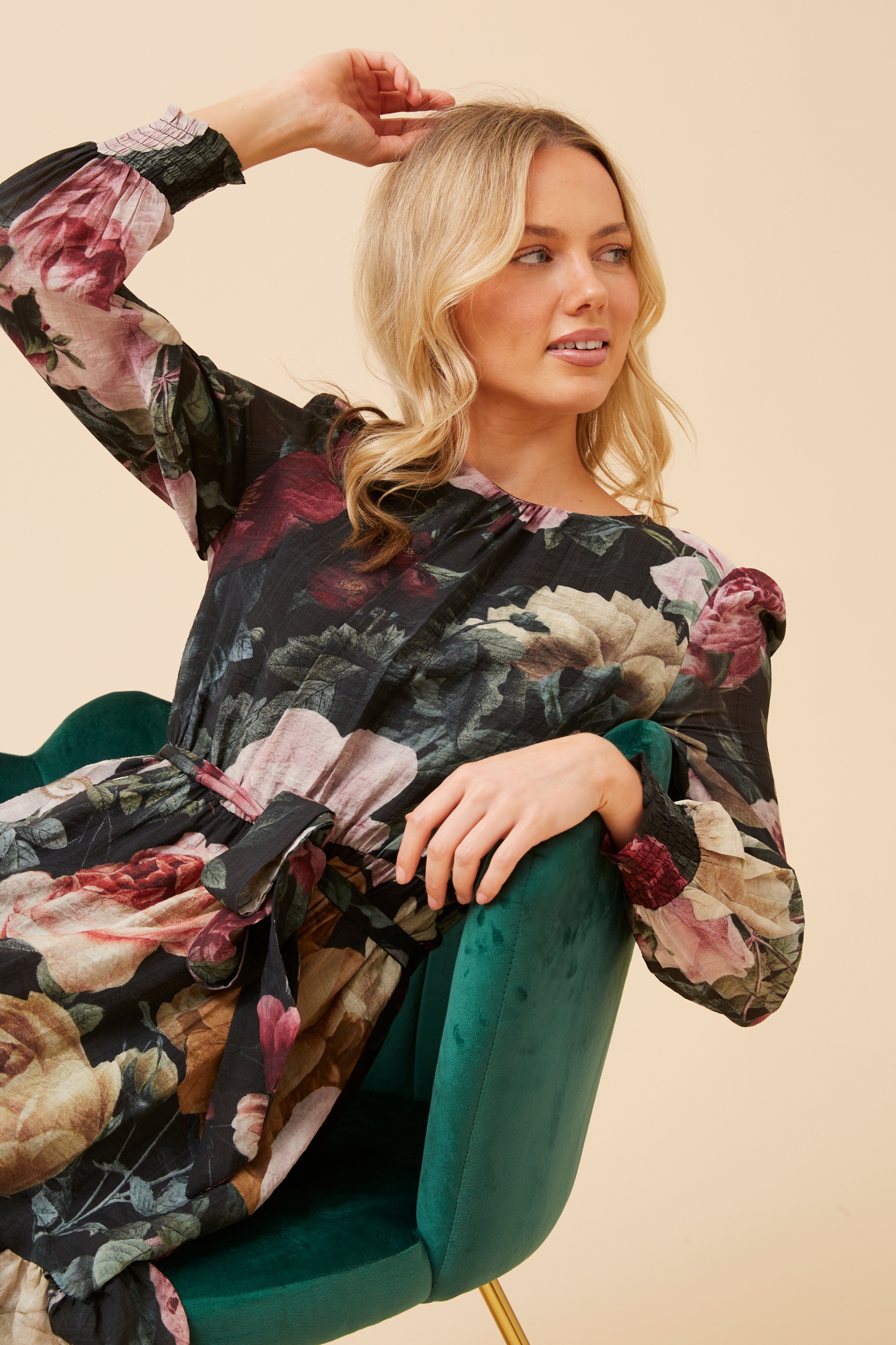 SAFIA FLORAL PRINT DRESS