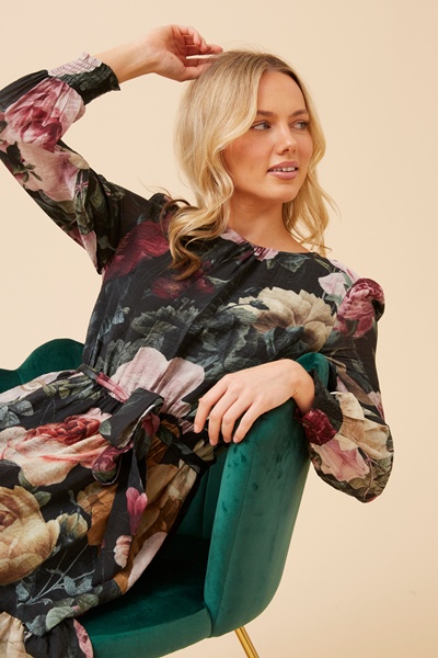 SAFIA FLORAL PRINT DRESS