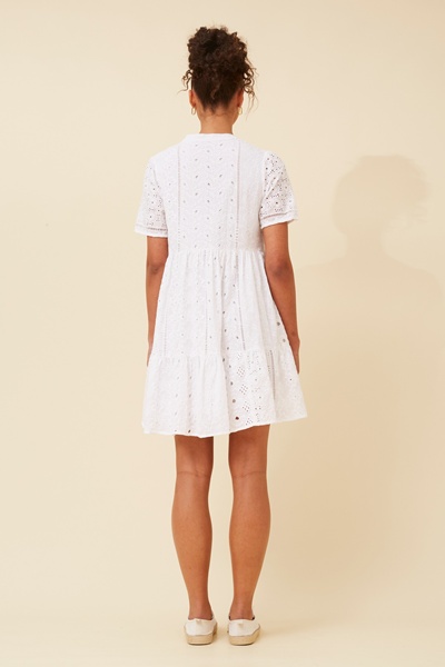 SAHANA BRODERIE ANGLAISE SHORT DRESS