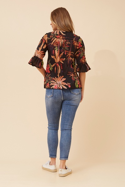 SAIRA LEAF PRINT TOP