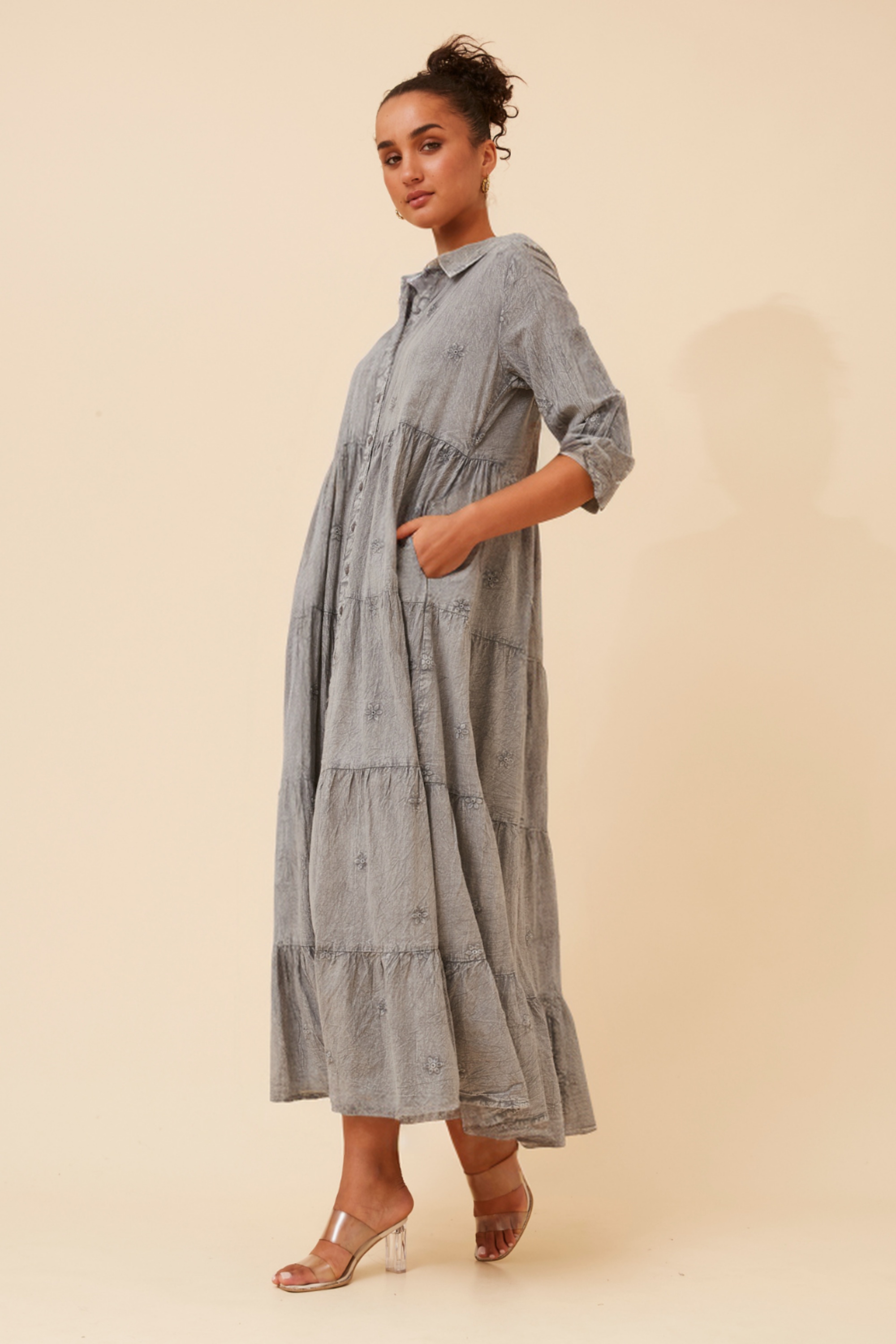 SAISHA EMBROIDERED MAXI DRESS