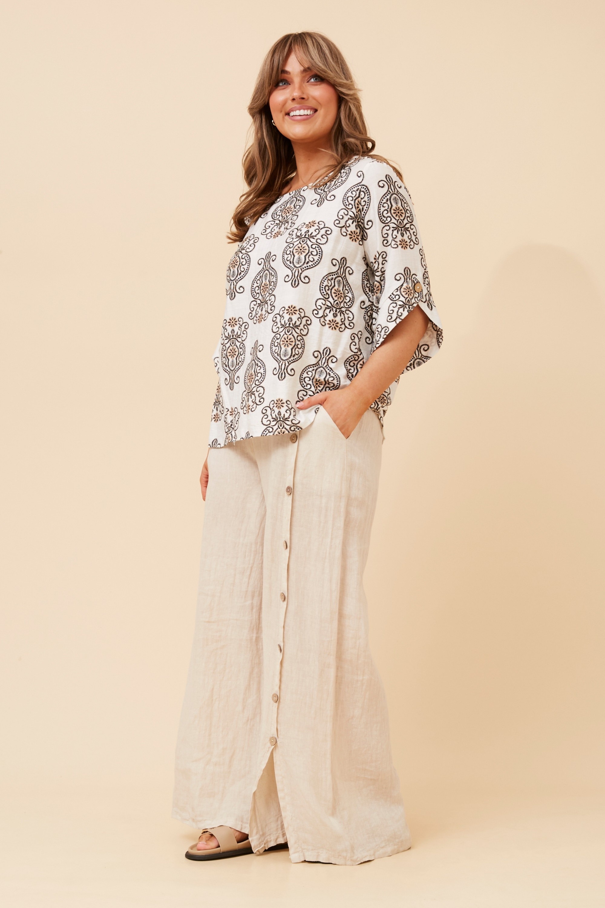 SAMANTHA ABSTRACT PRINT TOP