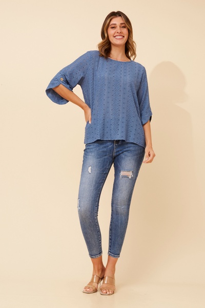 SAMANTHA EMBRIODERED TOP
