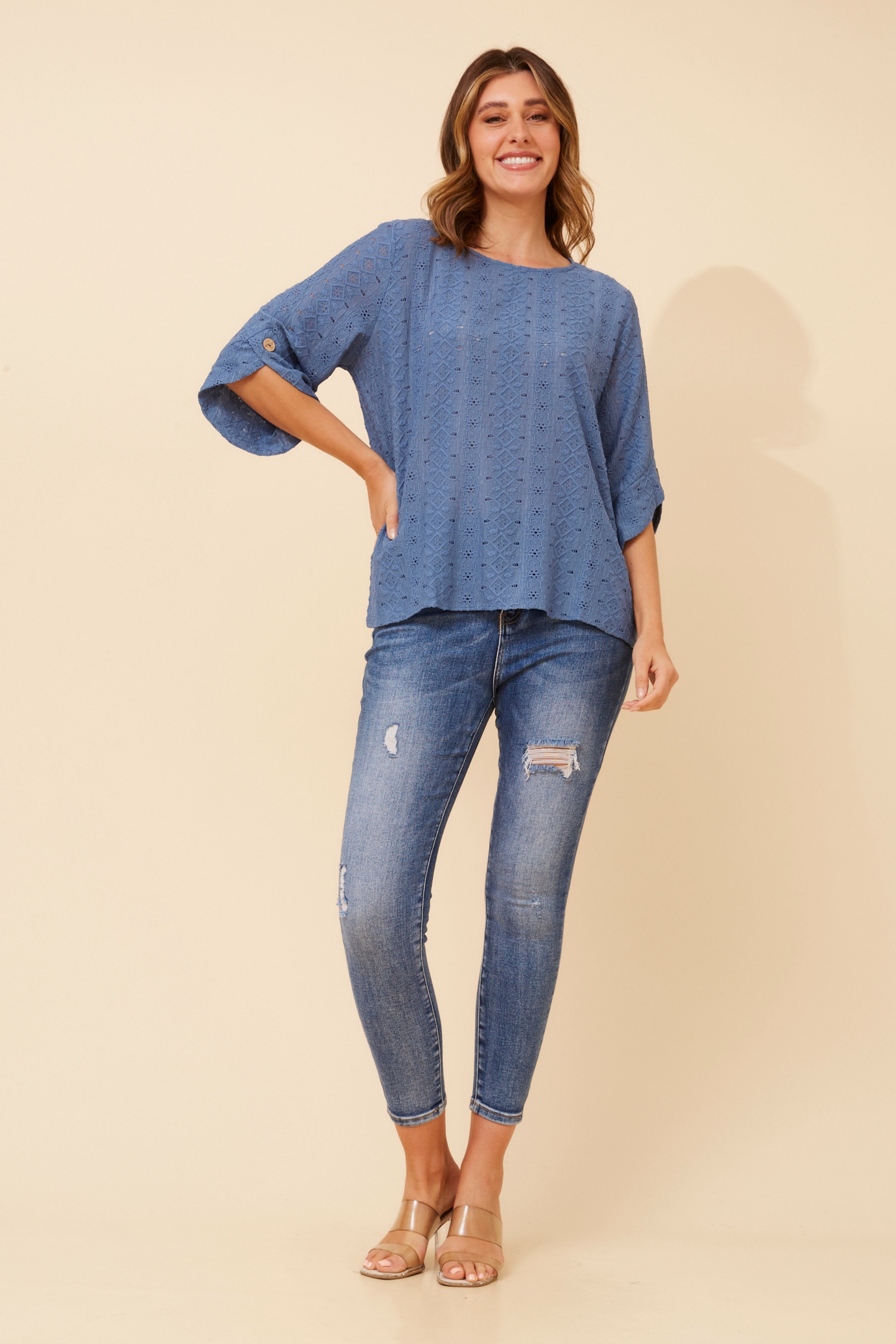 SAMANTHA EMBRIODERED TOP