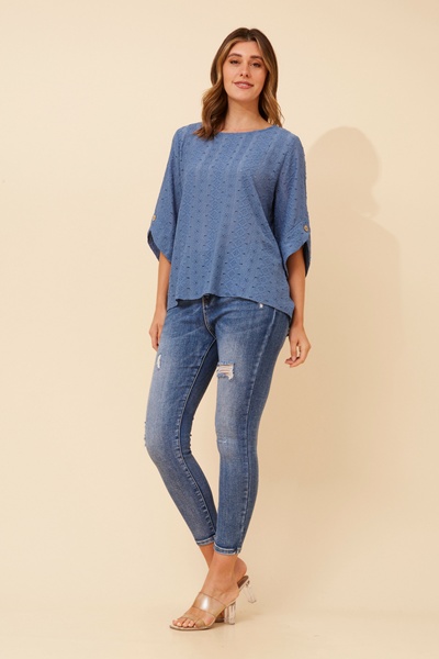 SAMANTHA EMBRIODERED TOP