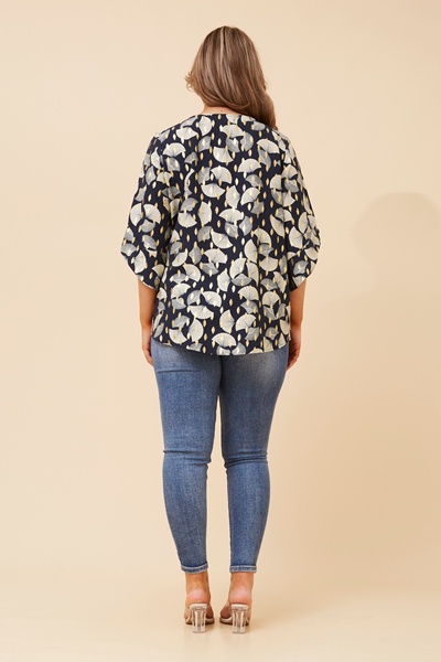 SAMANTHA FOIL PRINT BLOUSE