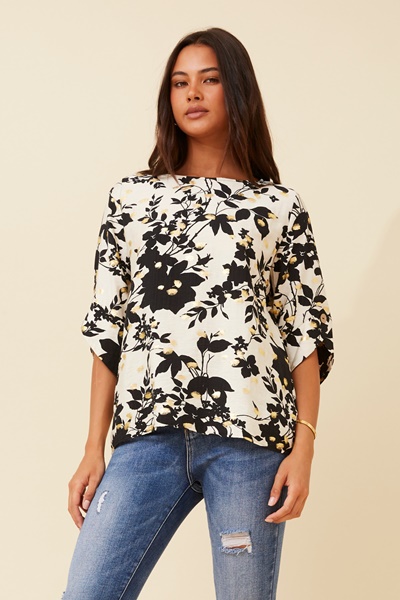 SAMANTHA FOIL PRINT TOP