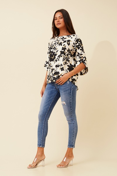 SAMANTHA FOIL PRINT TOP