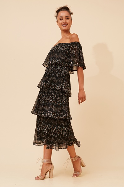 SAMARA DITSY PRINT MIDI DRESS
