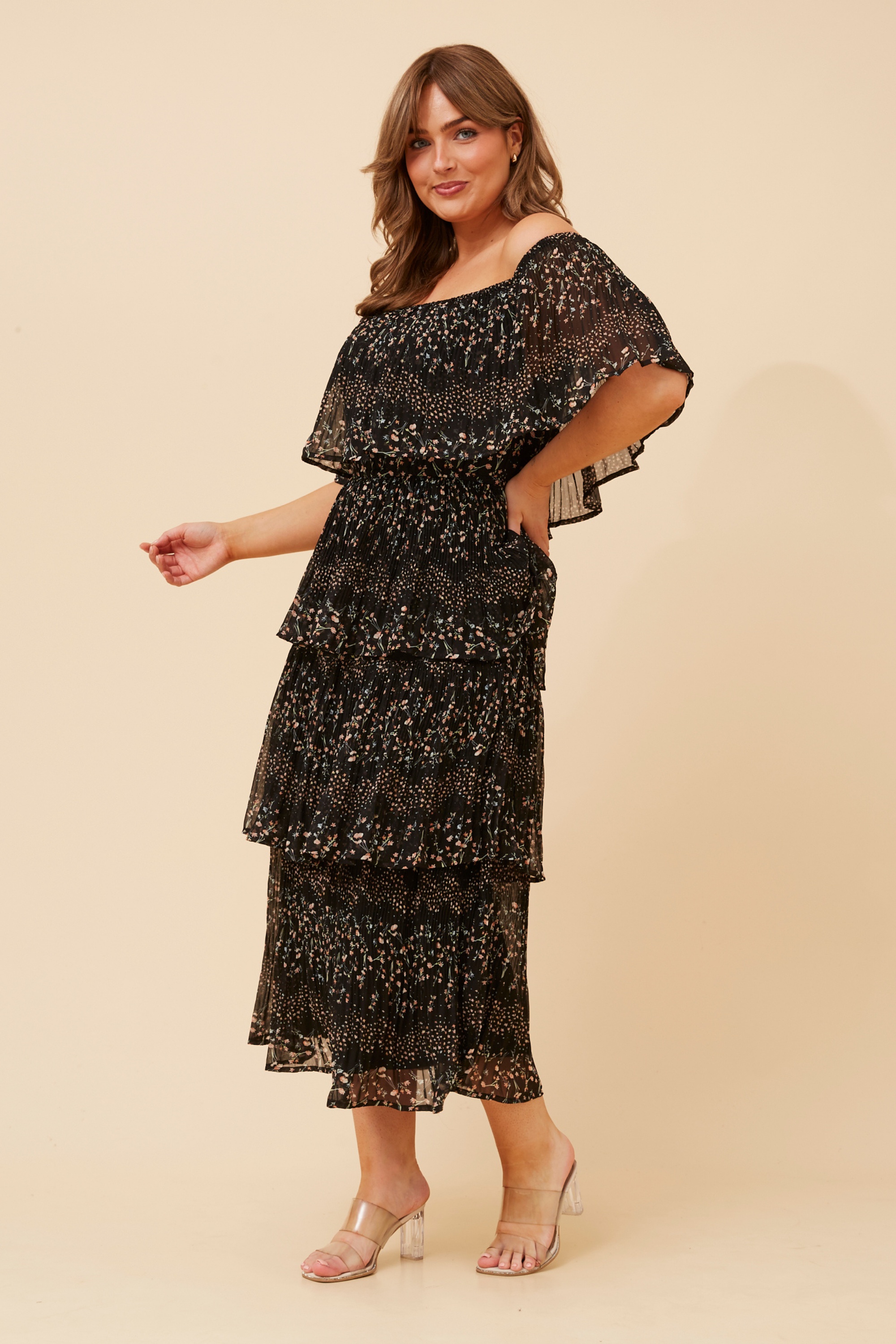 SAMARA DITSY PRINT MIDI DRESS