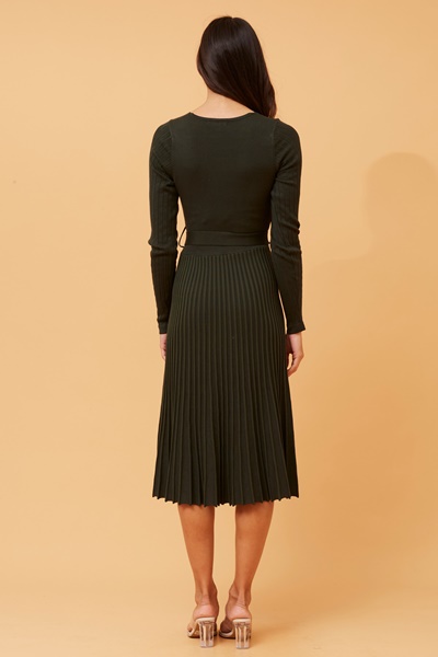 SANA PLEATED KNIT DRESS